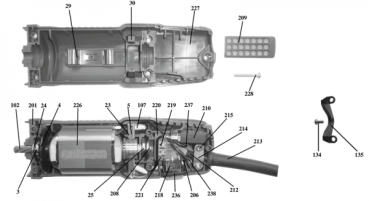 Motor für Super Profi 3000 / 1300-2-TD